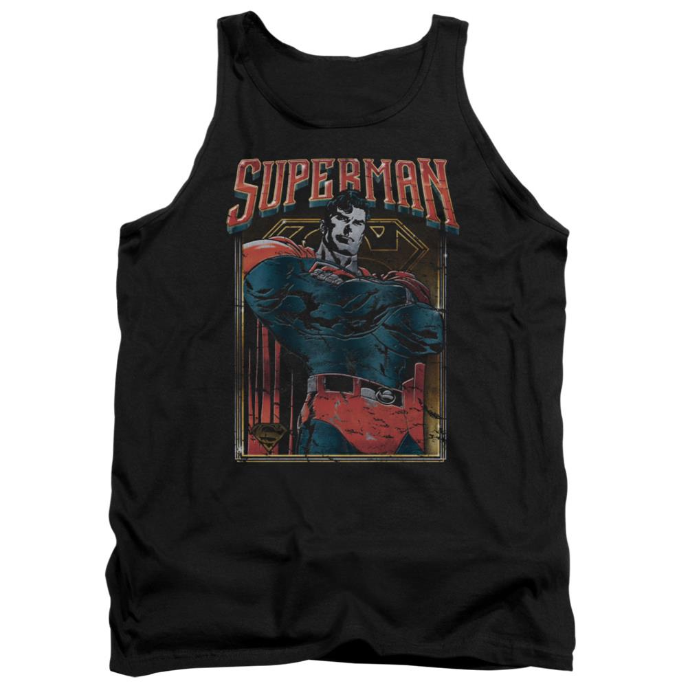 Superman Head Bang Men's 18/1 Cotton Tank Top