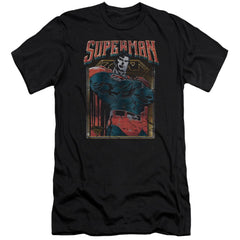 Superman Head Bang Men's Ultra-Soft 30/1 Cotton Slim SS T