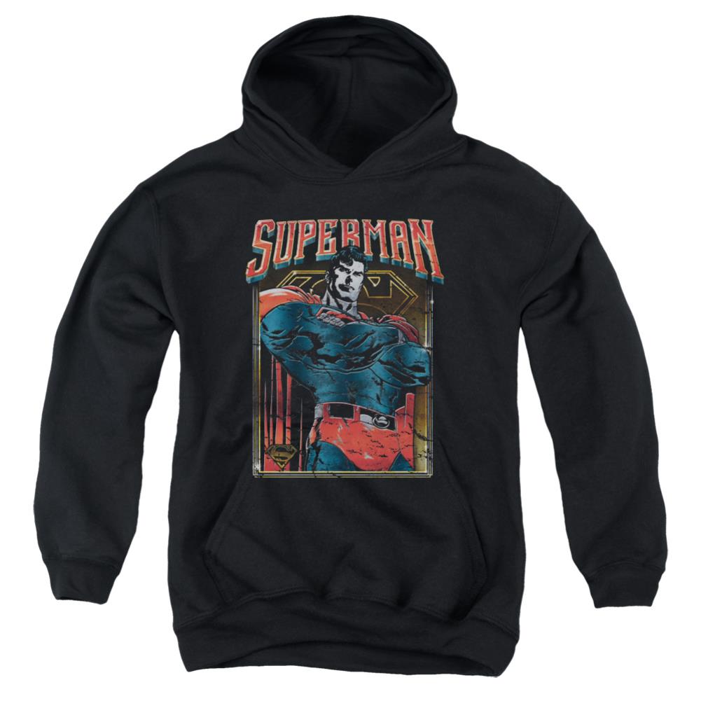 Superman Head Bang Youth Cotton Poly Pull-Over Hoodie