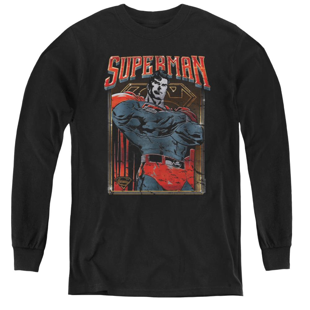 Superman Head Bang Youth LS T