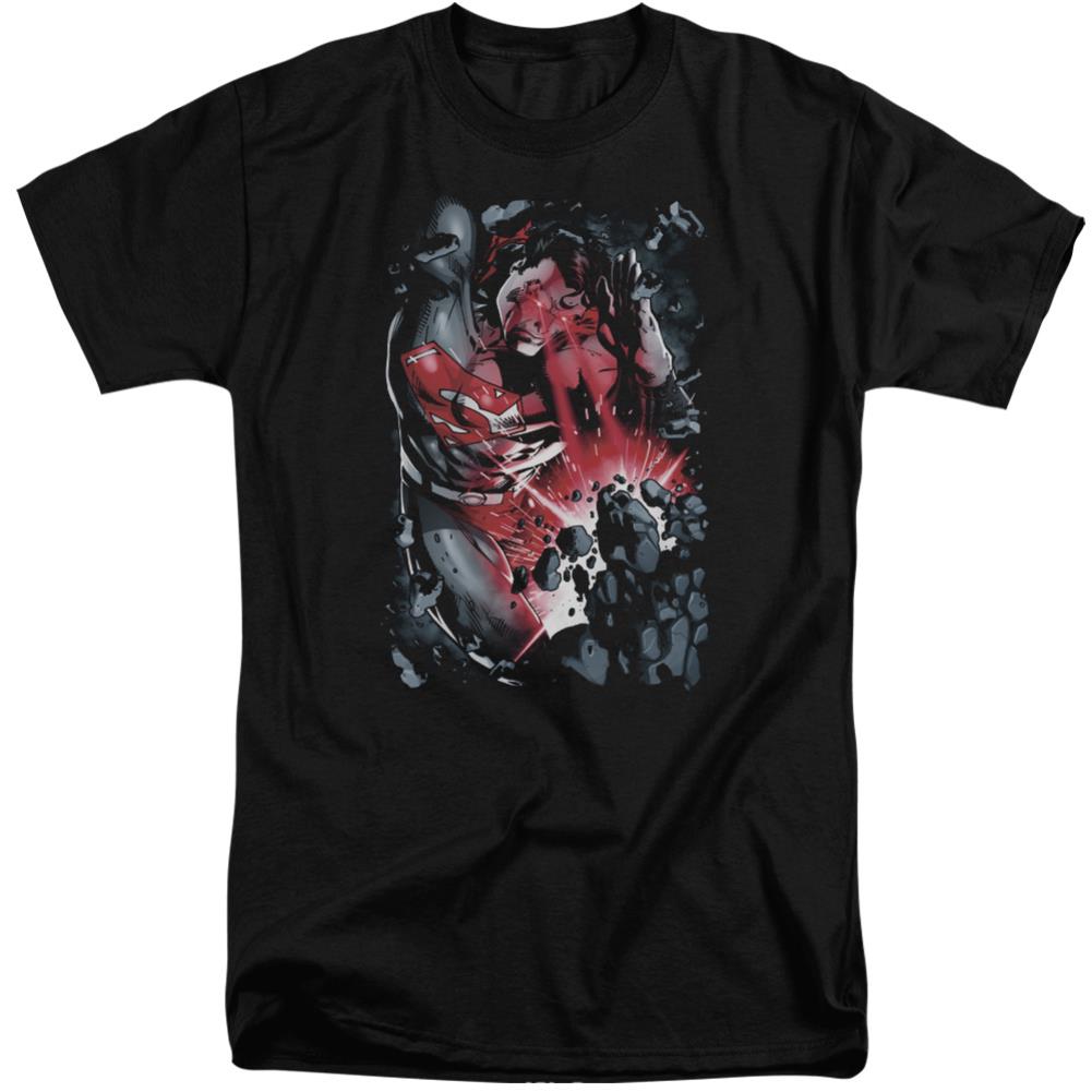 Superman Heat Blast Men's 18/1 Tall Cotton SS T