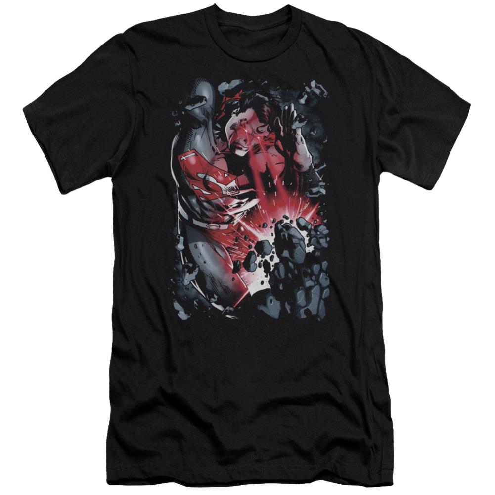 Superman Heat Blast Men's Ultra-Soft 30/1 Cotton Slim SS T