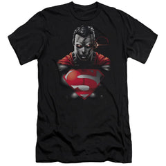 Superman Heat Vision Charged Men's Ultra-Soft 30/1 Cotton Slim SS T