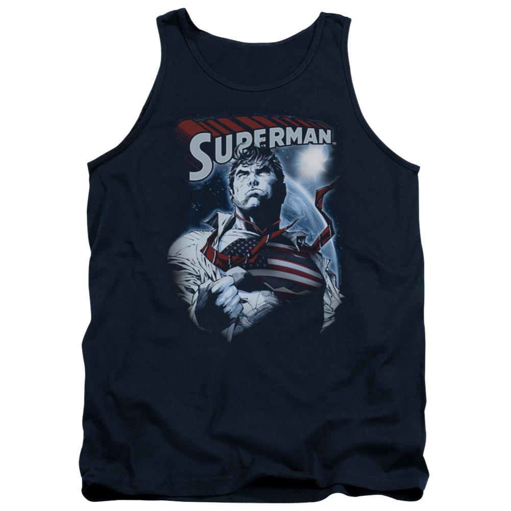 Superman Honor And Protect Men's 18/1 Cotton Tank Top