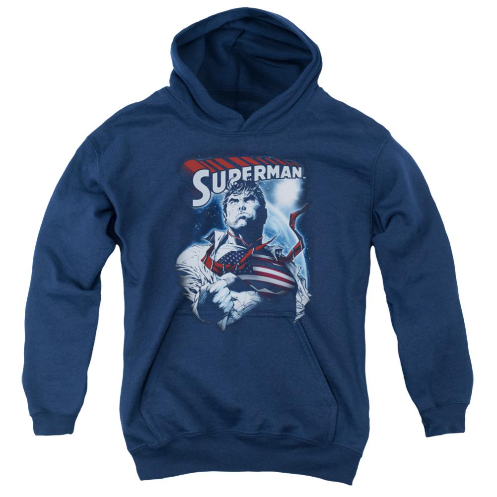 Superman Honor And Protect Youth Cotton Poly Pull-Over Hoodie