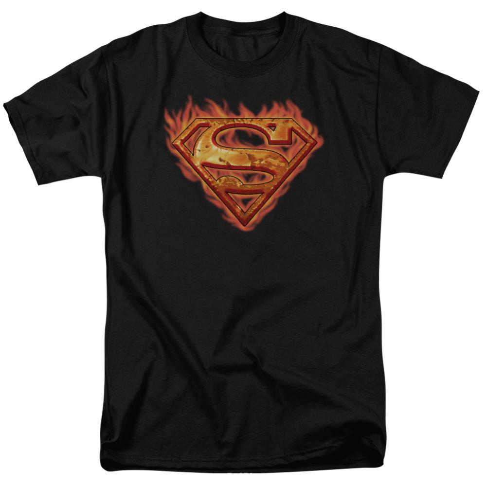 Superman Hot Metal Men's 18/1 Cotton SS T