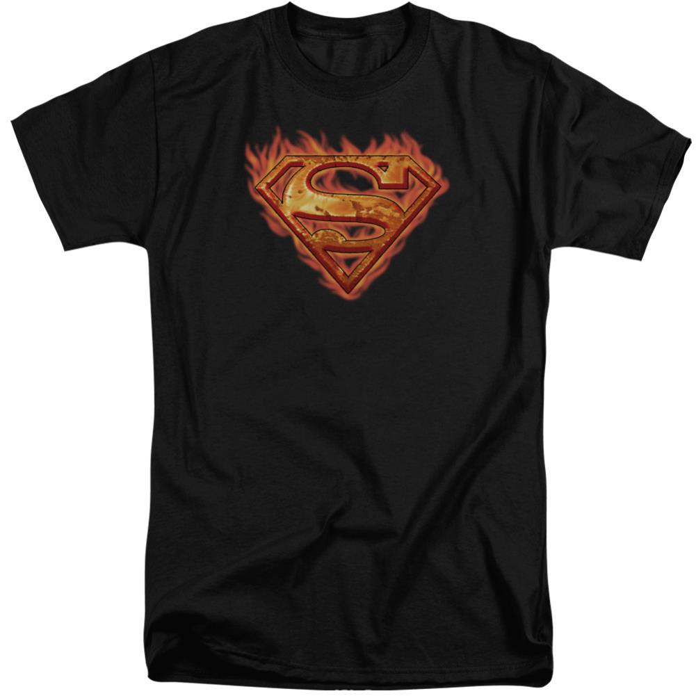 Superman Hot Metal Men's 18/1 Tall Cotton SS T