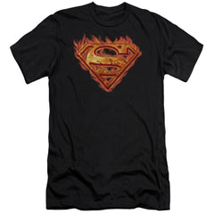 Superman Hot Metal Men's Ultra-Soft 30/1 Cotton Slim SS T