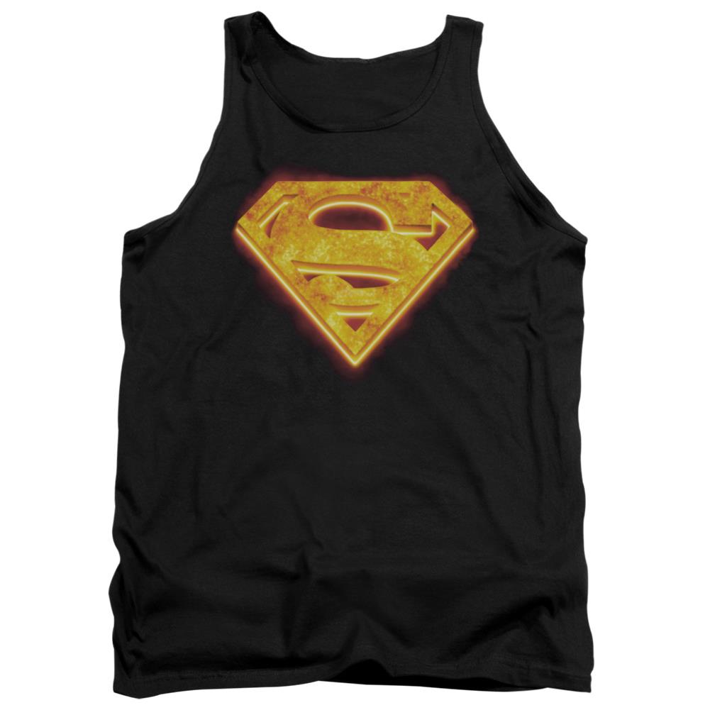 Superman Hot Steel Shield Men's 18/1 Cotton Tank Top