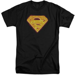 Superman Hot Steel Shield Men's 18/1 Tall Cotton SS T