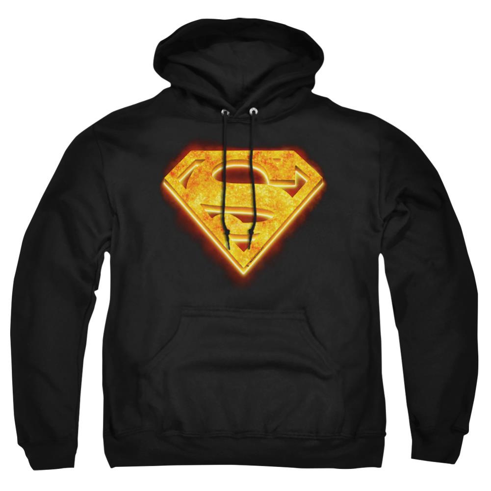 Superman Hot Steel Shield Men's Pull-Over 75 25 Poly Hoodie