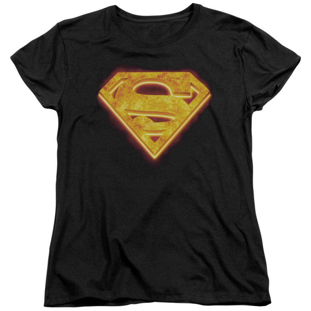 Superman Hot Steel Shield Women's 18/1 Cotton SS T