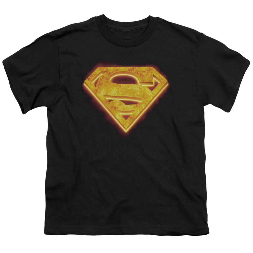Superman Hot Steel Shield Youth 18/1 100% Cotton SS T
