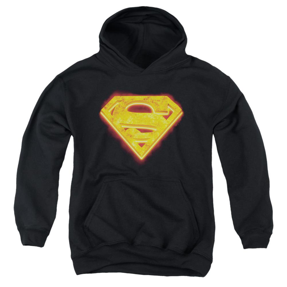 Superman Hot Steel Shield Youth Cotton Poly Pull-Over Hoodie