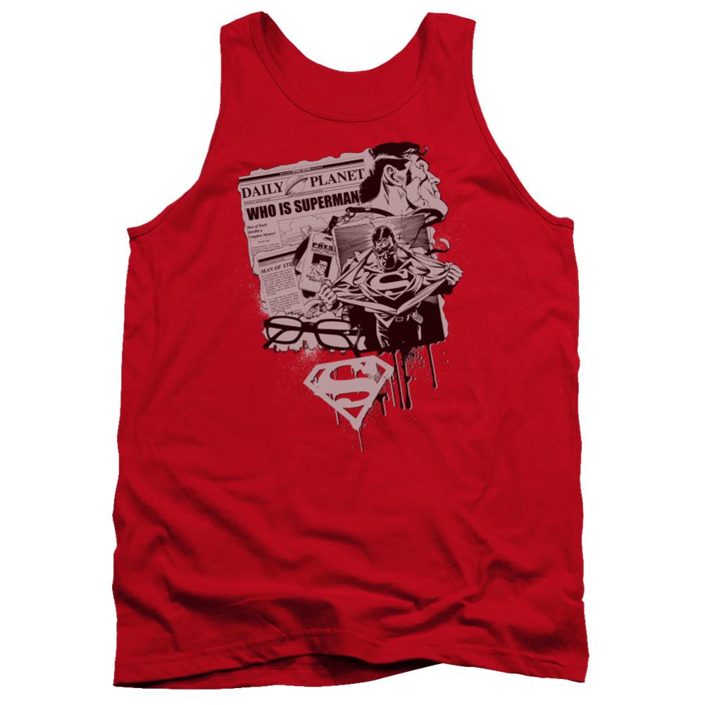 Superman Identity Men's 18/1 Cotton Tank Top