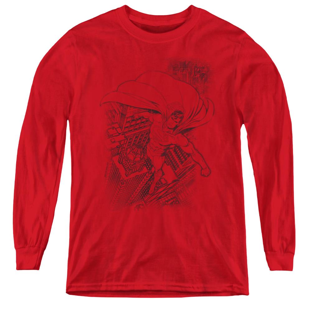 Superman In The City Youth LS T