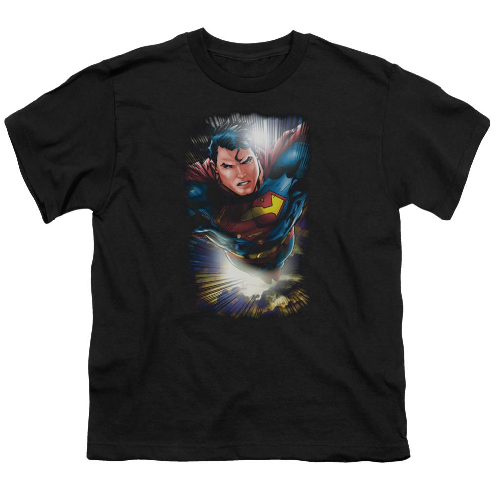 Superman In The Sky Youth 18/1 100% Cotton SS T
