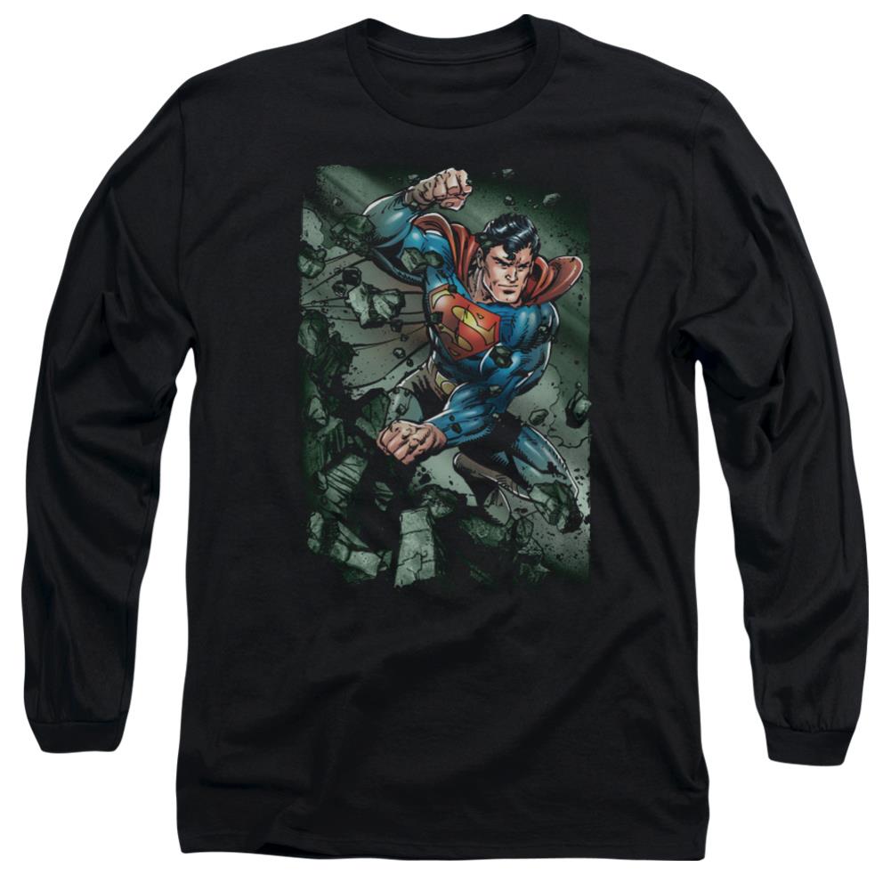 Superman Indestructible Men's 18/1 Cotton LS T