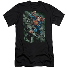 Superman Indestructible Men's Ultra-Soft 30/1 Cotton Slim SS T