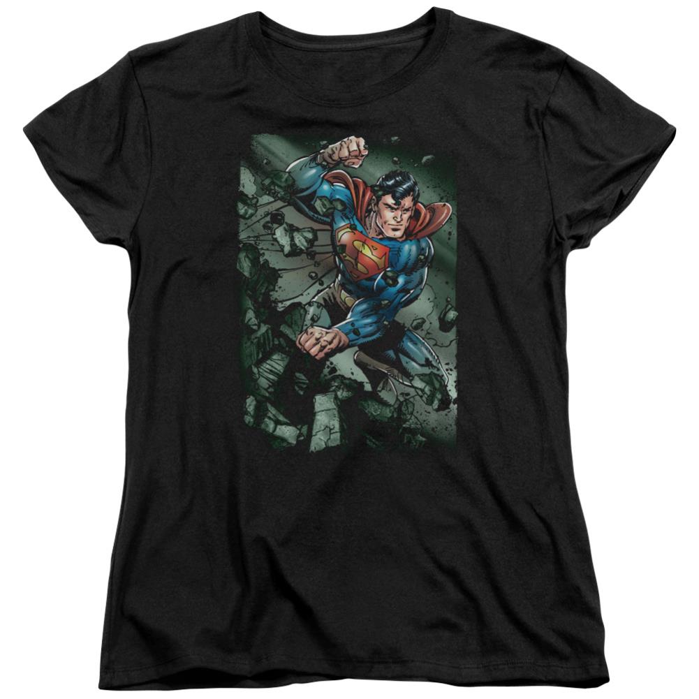 Superman Indestructible Women's 18/1 Cotton SS T