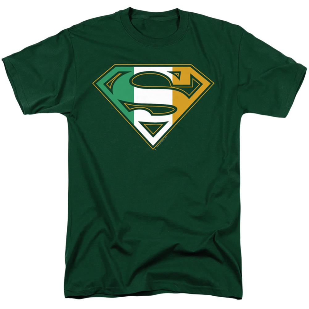 Superman Irish Shield Men's 18/1 Cotton SS T