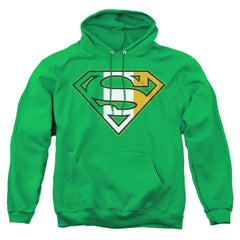 Superman Irish Shield Men's Pull-Over 75 25 Poly Hoodie