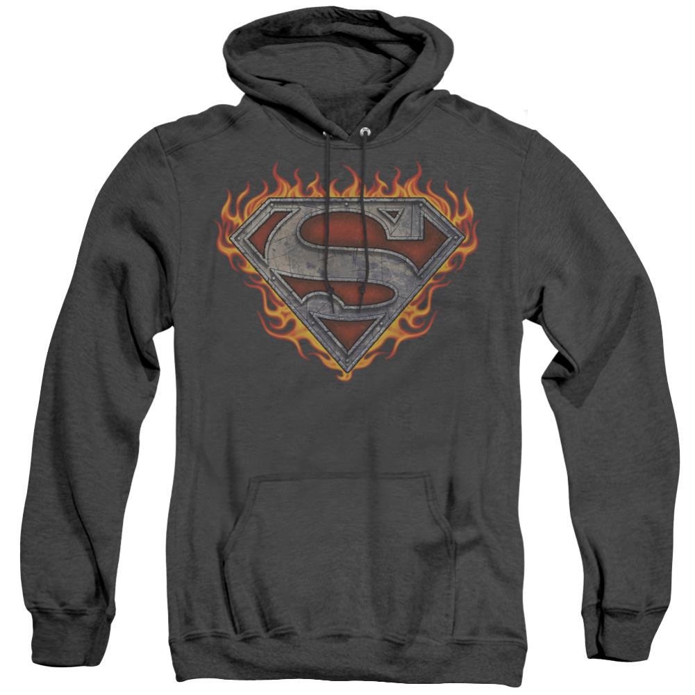 Superman Iron Fire Shield Men's Pull-Over Hoodie