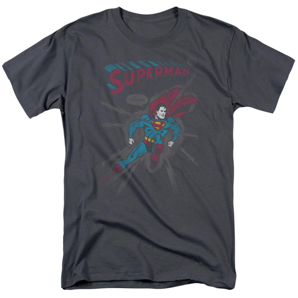 Superman It Tickles Men's 18/1 Cotton SS T