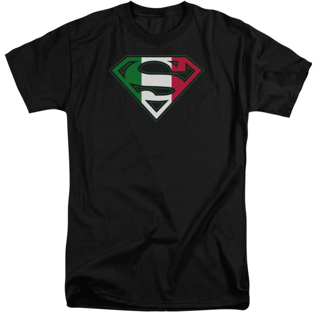 Superman Italian Shield Men's 18/1 Tall Cotton SS T