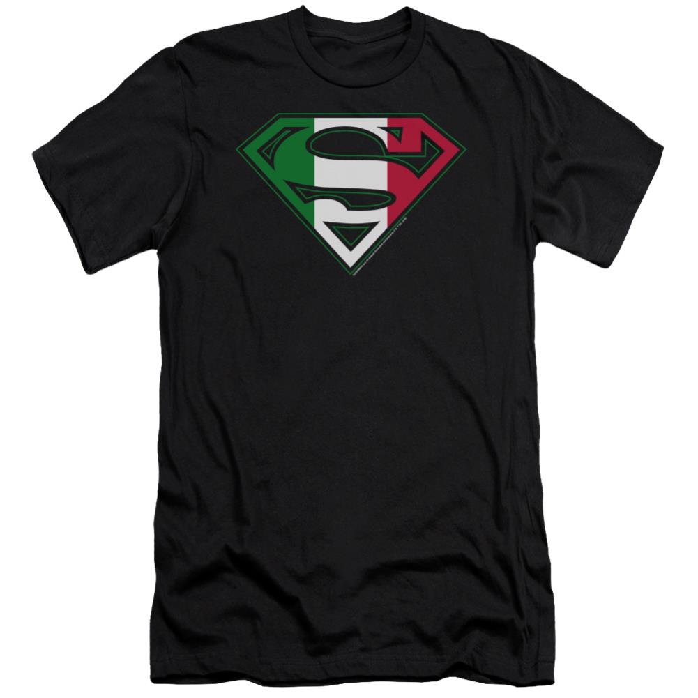Superman Italian Shield Men's Ultra-Soft 30/1 Cotton Slim SS T