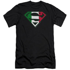 Superman Italian Shield Men's Ultra-Soft 30/1 Cotton Slim SS T