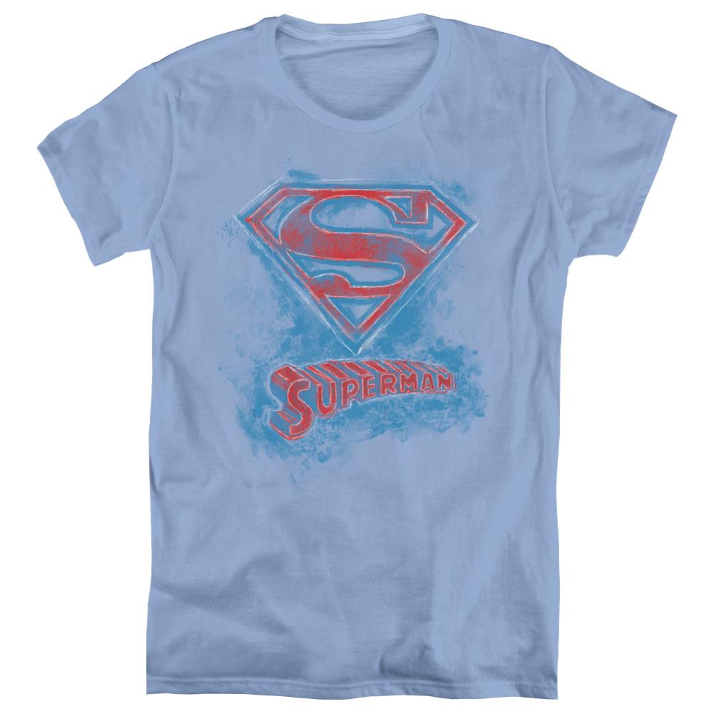 Superman Its Sketchy Women's 18/1 Cotton SS T
