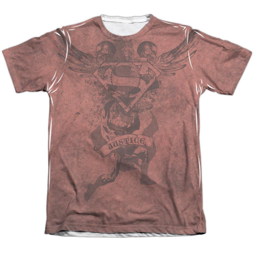 Superman Justice Upheld Men's Regular Fit Poly Cotton SS T