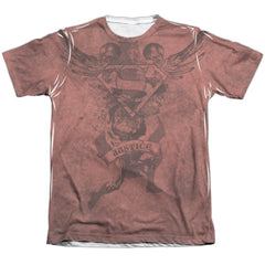 Superman Justice Upheld Men's Regular Fit Poly Cotton SS T