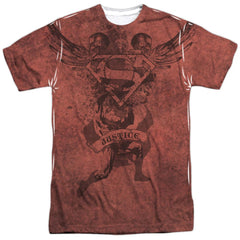 Superman Justice Upheld Men's Regular Fit Polyester SS T