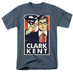 Superman Kent For President Men's 18/1 Cotton SS T