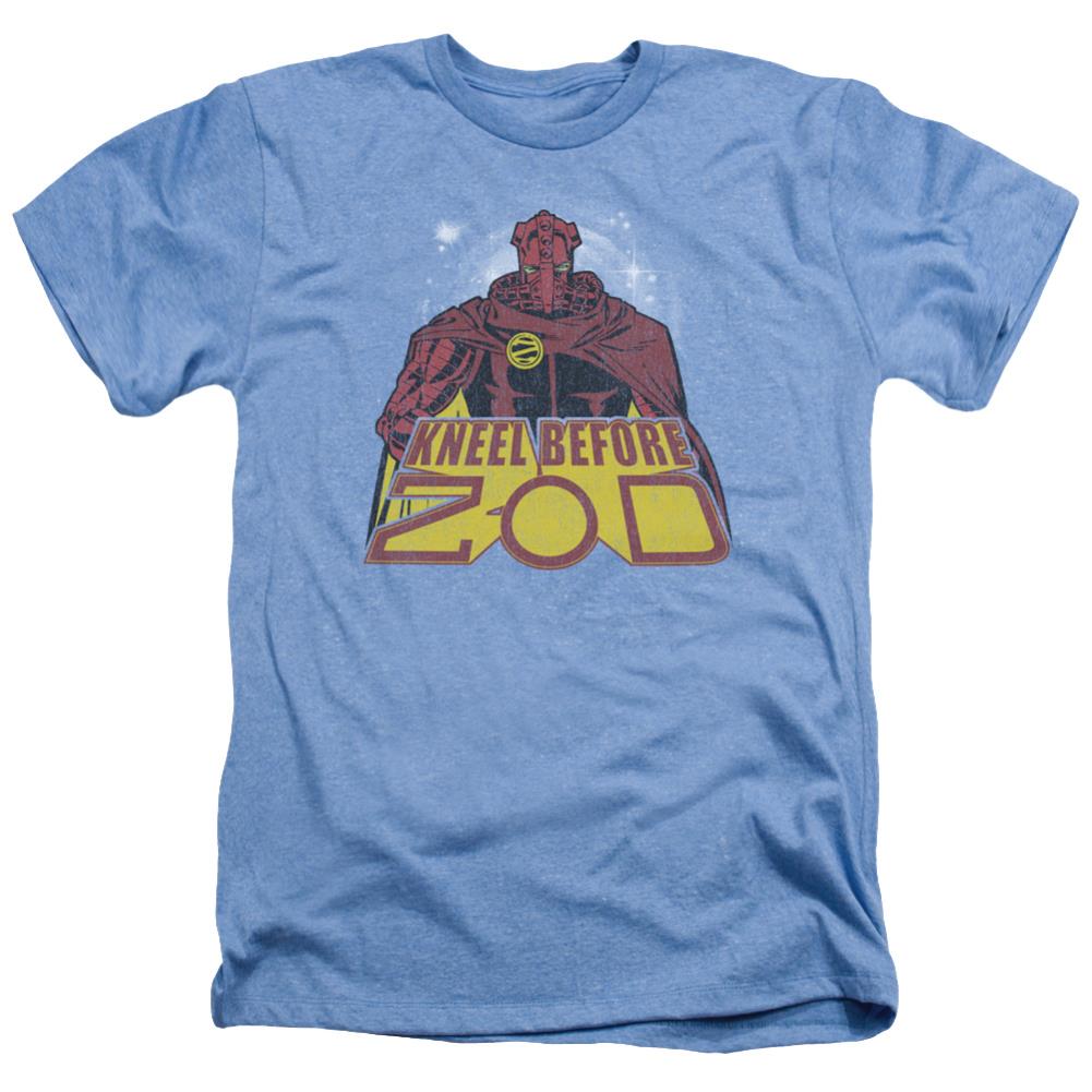 Superman Kneel Before Men's 30/1 Heather 60 40 Poly SS T