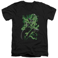 Superman Kryptonite Chains Men's 30/1 Cotton Slim V-Neck T