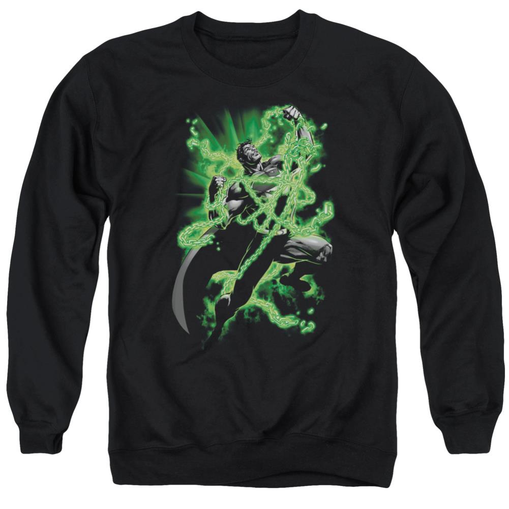 Superman Kryptonite Chains Men's Crewneck 50 50 Poly LS T