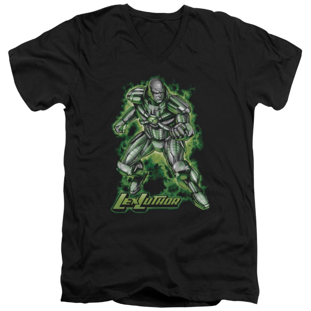Superman Kryptonite Powered Men's 30/1 Cotton Slim V-Neck T