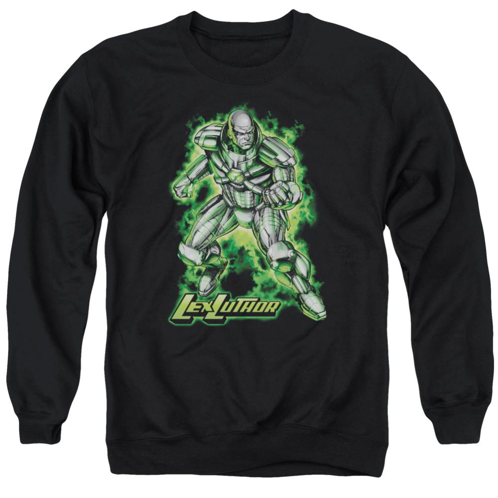 Superman Kryptonite Powered Men's Crewneck 50 50 Poly LS T
