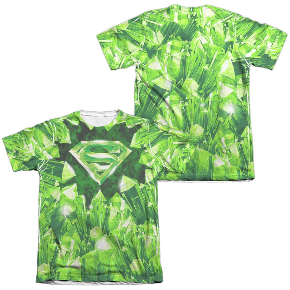 Superman Kryptonite Shield (Front/Back Print) Men's Regular Fit Poly Cotton SS T