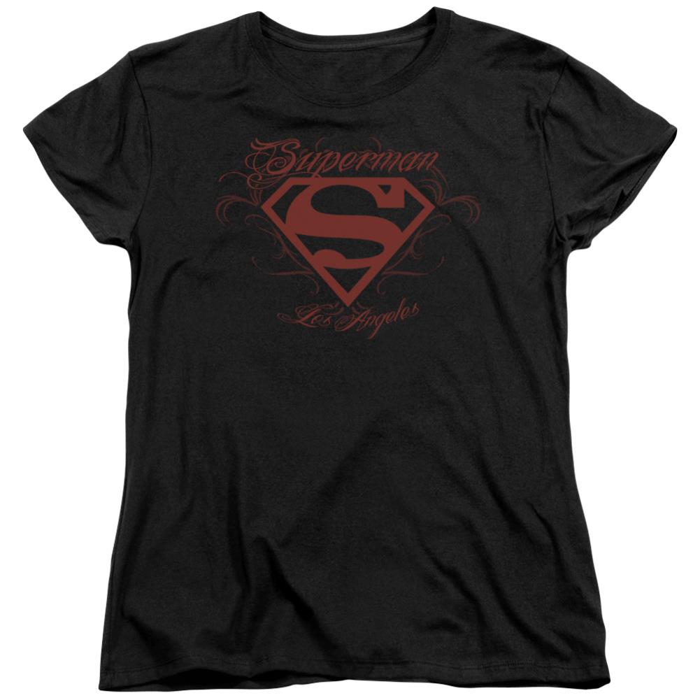 Superman La Women's 18/1 Cotton SS T