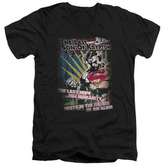 Superman Last Hope Men's 30/1 Cotton Slim V-Neck T