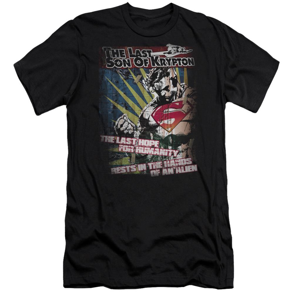 Superman Last Hope Men's Ultra-Soft 30/1 Cotton Slim SS T