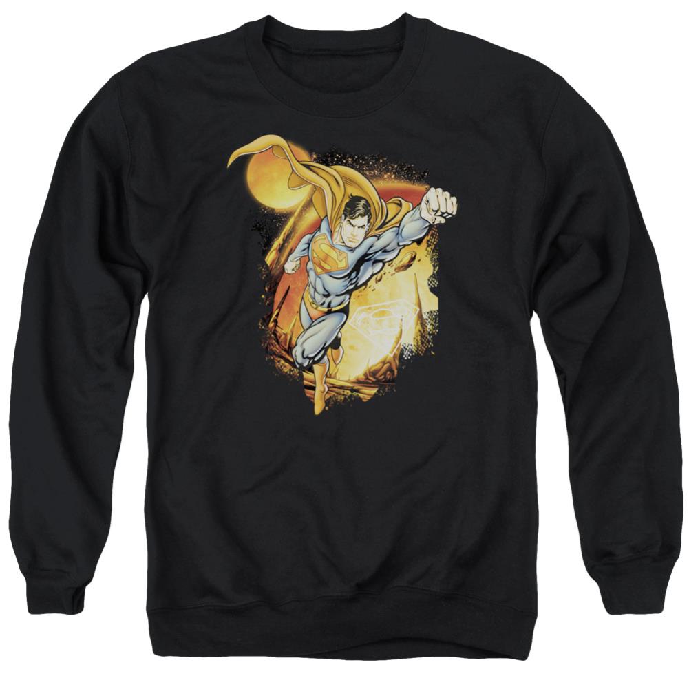 Superman Last Sons Men's Crewneck 50 50 Poly LS T