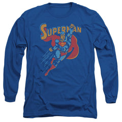 Superman Life Like Action Men's 18/1 Cotton LS T