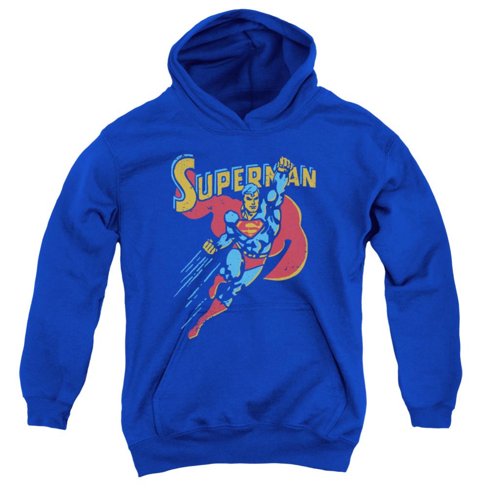Superman Life Like Action Youth Cotton Poly Pull-Over Hoodie