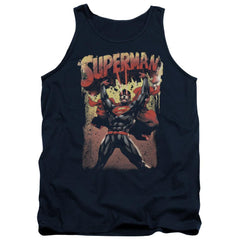 Superman Lift Up Men's 18/1 Cotton Tank Top