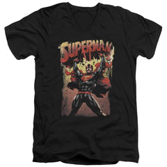 Superman Lift Up Men's 30/1 Cotton Slim V-Neck T